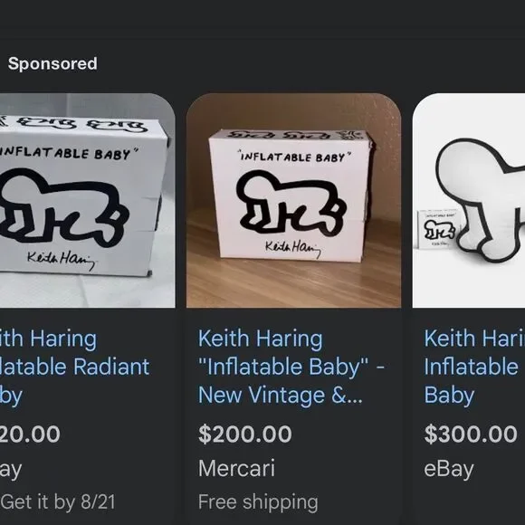 Keith Haring Inflatable Baby New in Box - Picture 4 of 5